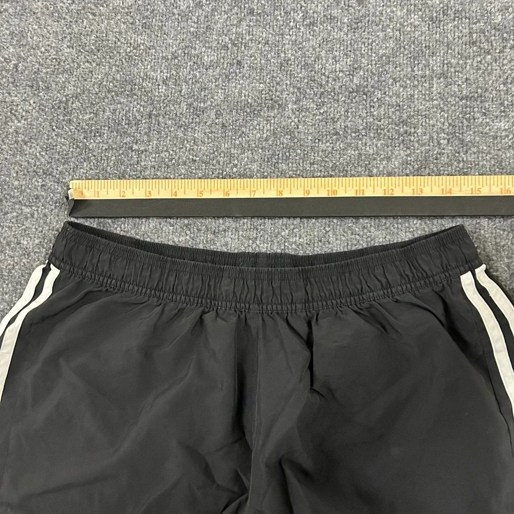 Adidas Shorts Womens Size L Black 3-Stripe Athletic Running Lightweight Gym